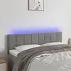 Image de vidaXL Tête de lit à LED Gris clair 144x5x78/88 cm Velours