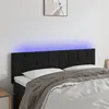 Image de vidaXL Tête de lit à LED Noir 144x5x78/88 cm Velours