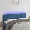 Image de vidaXL Tête de lit à LED Bleu foncé 144x5x78/88 cm Velours3121664