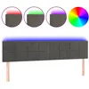 Image de vidaXL Vidaxl Tête De Lit À Led Gris Foncé 160x5x78/88 Cm Velours