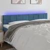 Image de vidaXL Tête de lit à LED Bleu foncé 180x5x78/88 cm Velours