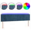 Image de vidaXL TÃªte de lit Ã  LED Bleu foncÃ© 180x5x78/88 cm Velours