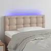 Image de vidaXL Tête de lit à LED Cappuccino 100x5x78/88 cm Similicuir