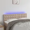 Image de vidaXL Tête de lit à LED Cappuccino 144x5x78/88 cm Similicuir