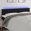 Image de vidaXL Tête de lit à LED Noir 160x5x78/88 cm Similicuir3121708