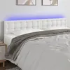 Image de vidaXL Tête de lit à LED Blanc 160x5x78/88 cm Similicuir3121709