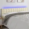 Image de vidaXL Tête de lit à LED Crème 160x5x78/88 cm Similicuir