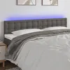 Image de vidaXL Tête de lit à LED Gris 160x5x78/88 cm Similicuir