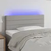 Image de vidaXL Tête de lit à LED Gris clair 90x5x78/88 cm Tissu