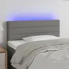 Image de vidaXL Tête de lit à LED Gris foncé 100x5x78/88 cm Tissu