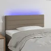 Image de vidaXL Tête de lit à LED Taupe 100x5x78/88 cm Tissu