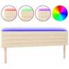 Image de vidaXL TÃªte de lit Ã  LED CrÃ¨me 160x5x78/88 cm Tissu