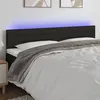 Image de vidaXL Tête de lit à LED Noir 180x5x78/88 cm Tissu