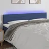 Image de vidaXL Tête de lit à LED Bleu 180x5x78/88 cm Tissu