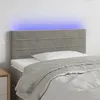 Image de vidaXL Tête de lit à LED Gris clair 100x5x78/88 cm Velours3121794