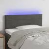 Image de vidaXL Tête de lit à LED Gris foncé 100x5x78/88 cm Velours