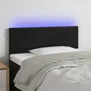 Image de vidaXL Tête de lit à LED Noir 100x5x78/88 cm Velours3121796