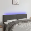 Image de vidaXL Tête de lit à LED Gris foncé 144x5x78/88 cm Velours
