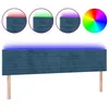 Image de vidaXL TÃªte de lit Ã  LED Bleu foncÃ© 160x5x78/88 cm Velours