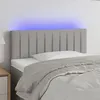 Image de vidaXL Tête de lit à LED Gris clair 80x5x78/88 cm Tissu