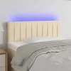 Image de vidaXL Tête de lit à LED Crème 100x5x78/88 cm Tissu