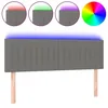 Image de vidaXL TÃªte de lit Ã  LED Gris foncÃ© 144x5x78/88 cm Tissu
