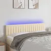 Image de vidaXL Tête de lit à LED Crème 144x5x78/88 cm Tissu