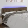 Image de vidaXL Tête de lit à LED Marron Foncé 160x5x78/88 cm Tissu3121859