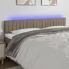 Image de vidaXL Tête de lit à LED Taupe 160x5x78/88 cm Tissu