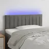 Image de vidaXL Tête de lit à LED Gris clair 80x5x78/88 cm Velours
