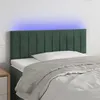 Image de vidaXL Tête de lit à LED Vert foncé 80x5x78/88 cm Velours