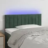 Image de vidaXL Tête de lit à LED Vert foncé 90x5x78/88 cm Velours