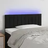 Image de vidaXL Tête de lit à LED Noir 100x5x78/88 cm Velours
