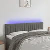Image de vidaXL Tête de lit à LED Gris clair 144x5x78/88 cm Velours
