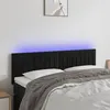 Image de vidaXL Tête de lit à LED Noir 144x5x78/88 cm Velours3121900