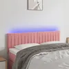 Image de vidaXL Tête de lit à LED Rose 144x5x78/88 cm Velours3121903