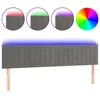 Image de vidaXL Vidaxl Tête De Lit À Led Gris Clair 180x5x78/88 Cm Velours