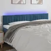Image de vidaXL Tête de lit à LED Bleu foncé 180x5x78/88 cm Velours