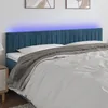 Image de vidaXL TÃªte de lit Ã  LED Bleu foncÃ© 180x5x78/88 cm Velours