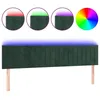 Image de vidaXL TÃªte de lit Ã  LED Vert foncÃ© 200x5x78/88 cm Velours