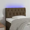 Image de vidaXL Tête de lit à LED Marron foncé 80x7x78/88 cm Tissu