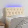 Image de vidaXL Tête de lit à LED Crème 80x7x78/88 cm Tissu