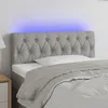 Image de vidaXL Tête de lit à LED Gris clair 90x7x78/88 cm Tissu3121930