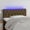 Image de vidaXL Tête de lit à LED Marron foncé 90x7x78/88 cm Tissu
