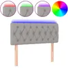 Image de vidaXL Vidaxl Tête De Lit À Led Gris Clair 100x7x78/88 Cm Tissu
