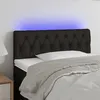 Image de vidaXL Tête de lit à LED Noir 100x7x78/88 cm Tissu