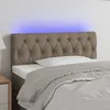 Image de vidaXL Tête de lit à LED Taupe 100x7x78/88 cm Tissu