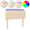 Image de vidaXL TÃªte de lit Ã  LED CrÃ¨me 100x7x78/88 cm Tissu