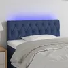 Image de vidaXL Tête de lit à LED Bleu 100x7x78/88 cm Tissu