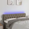 Image de vidaXL Tête de lit à LED Taupe 144x7x78/88 cm Tissu